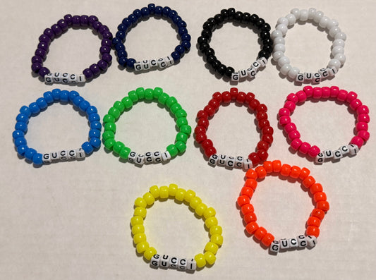 Pony Beads Word Bracelet