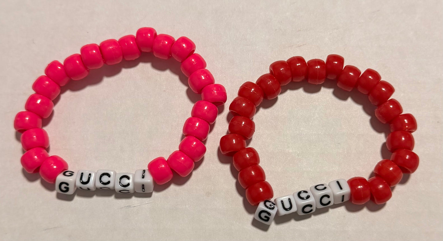 Pony Beads Word Bracelet
